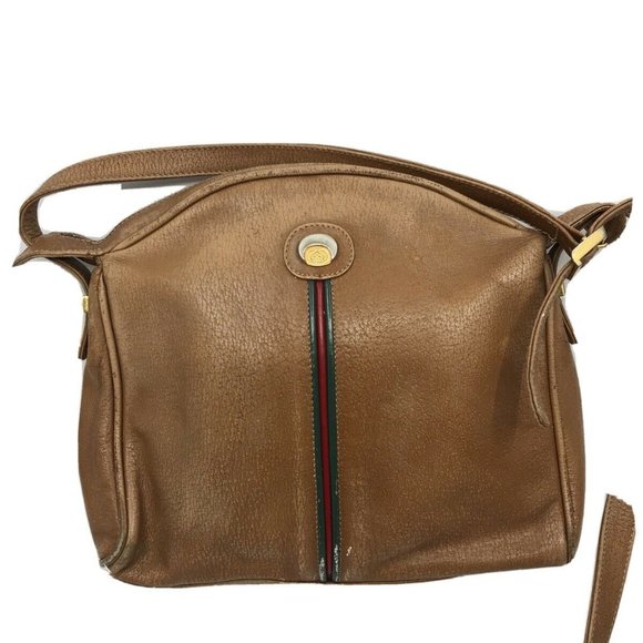 Gucci Handbags - GUCCI Vintage Leather Crossbody